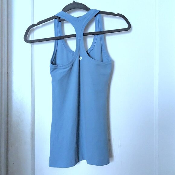 lululemon athletica Tops - Lululemon Cool Racerback Tank Top Soft Blue Size 6